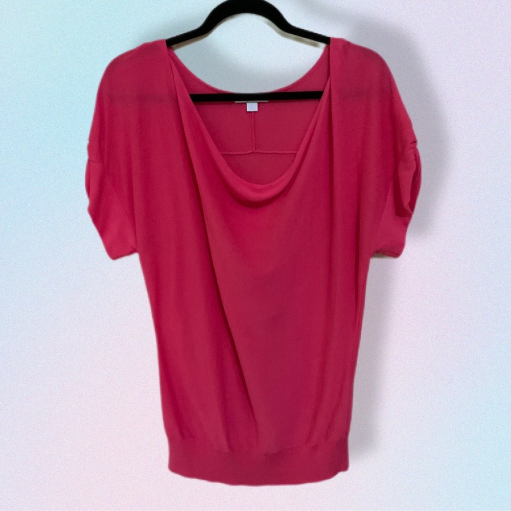 New York & Company Ladies Pink Short Sleeve Top - Size S